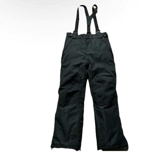Other - Youth Mountain Warehouse Snow Black Snow Pants Suspenders Size 9/10 Double Knee